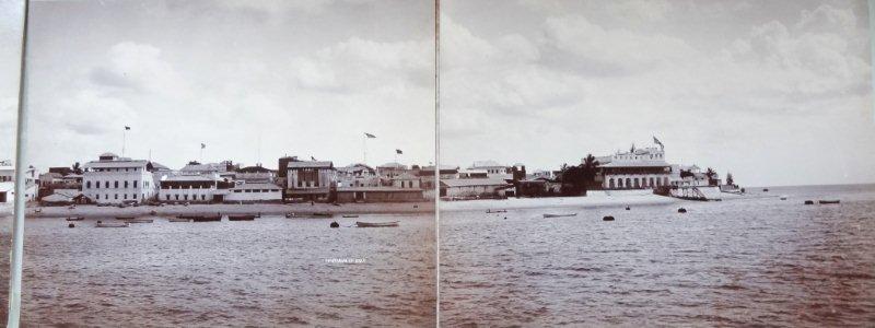 Antique photo panorama Zanzibar